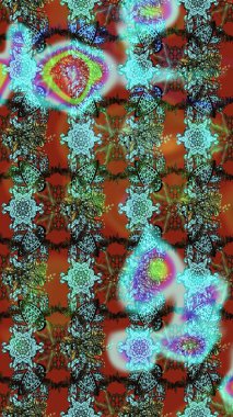 Raster illüstrasyonu. Eski usul. Eskiz geçmişi. Raster. Tomurcukları çiçek olan sevimli bir çiçek deseni. Kumaş, tekstil ve duvar kağıdı baskısı için..