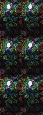 Robot resim. Küçük renkli çiçekler. Çiçekli bahar çiçekleri. Küçük çiçekte güzel bir desen. Moda baskıları için zarif bir şablon. Motley illüstrasyonu.