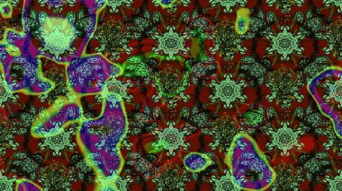 Raster güzel bir çiçek deseni çizmiş. Bahar mevsimi. Nazik romantik baskı. Tatil havası. Yeşil ve kahverengi renkte çiçekler.