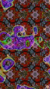 Sketch Floral Pattern in Raster illustration. Fancy fabric pattern. Colour Spring Theme sketch pattern Background. Flat Flower Elements Design.