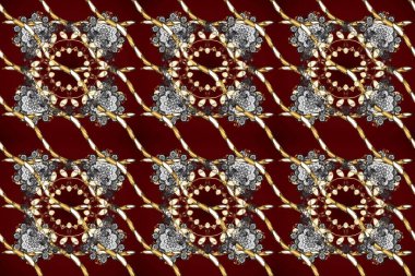 Kusursuz klasik raster ve altın desen. Klasik klasik klasik arka plan. Geleneksel oryantasyon süsü.