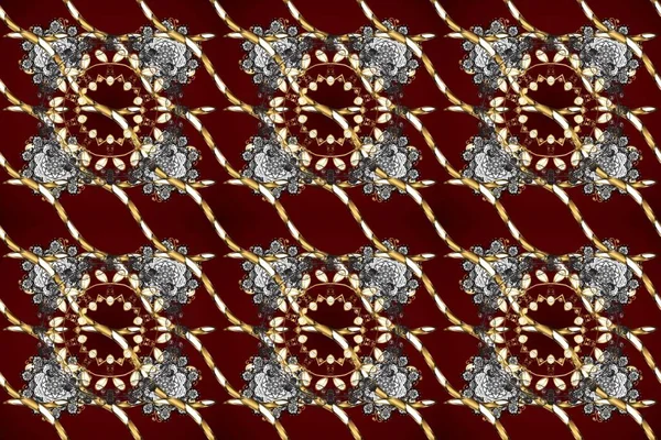 Kusursuz klasik raster ve altın desen. Klasik klasik klasik arka plan. Geleneksel oryantasyon süsü.