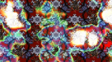 Çiçek duvar kâğıdı. Tarafsız ve kırmızı renklerde şirin tekstil tarzında. Renkli çizim kalıbı. Raster illüstrasyonu. Çiçek arka planı.