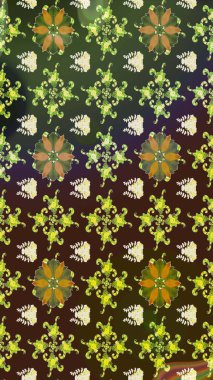 Yeşil renkli çiçekler. Robot resim. Raster illüstrasyonu. Şirin çiçek elementleri..