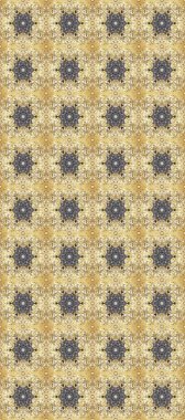 Raster Golden Mehndi kusursuz desen. Kına dövmeli süs çiçekleri, altın çıkartmalar, mehndi ve yoga tasarımı, kartlar ve parmak izleri. Bej, nötr ve gri renkte desen.