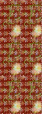 Raster. Düz Çiçek Elementleri Tasarımı. Renkli Bahar Teması Kusursuz Arkaplan.