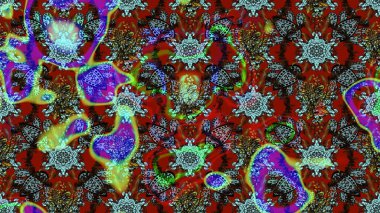 Küçük bir çiçekte eskiz deseni. Güzel kumaş deseni. Raster illüstrasyonu. Güzel çiçek arkaplanı..