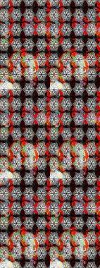 Raster illüstrasyonundaki çiçek desenli çizim. Suluboya tarzında siyah ve nötr renkler üzerine çiçekler.