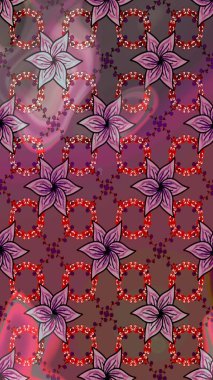 Moda baskıları için zarif bir şablon. Parlak renkli çiçekleri ve kahverengi renkli yaprakları olan harika bir çiçek deseni. Modern çiçek arkaplanı. Halk stili.