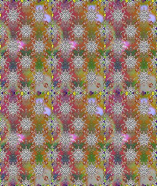 Suluboya tarzında gri ve kahverengi renkte çiçekler. Raster illüstrasyonunda kusursuz çiçek deseni.