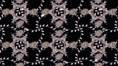 Suluboya tarzında siyah renkte çiçekler. Çiçek izi. Suluboya çizim deseni.