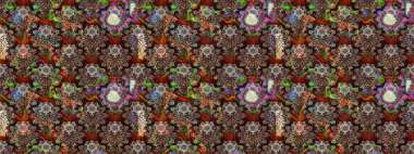 Yapraklı çizim şekli. Şirin, zarif çiçekler Raster illüstrasyonu. Davetiye ve kartpostal tasarımı için dekoratif çiçek unsurları. Poster ya da kapak için arka plan. Tekstil için figür.