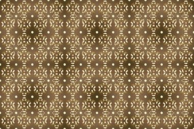 Geleneksel klasik altın desen. Kahverengi, bej ve nötr renklerde altın desenli altın elementler. Barok tarzında kusursuz bir doğulu süsü. Raster doğulu süsü.