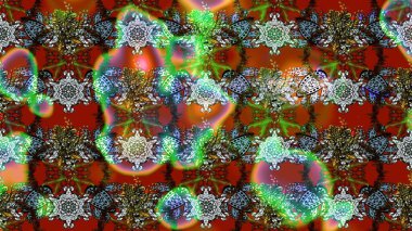 Çiçek desenli eskiz. Kahverengi ve yeşil renkli çiçekler. Renkli Bahar Teması eskiz kalıbı. Düz Çiçek Elementleri Tasarım Raster illüstrasyonu.