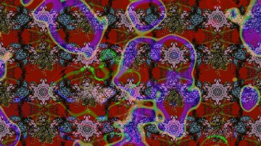 Motley illüstrasyonu. Moda baskıları için zarif bir şablon. Çiçekli bahar çiçekleri. Küçük çiçekte güzel bir desen. Küçük renkli çiçekler..