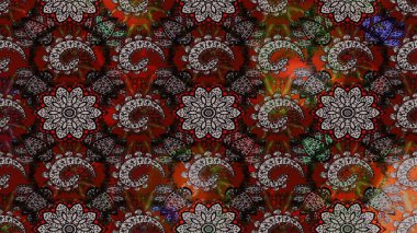 Raster illüstrasyonundaki çiçek desenli çizim. Gri ve kahverengi renkli çiçekler. Renkli Bahar Teması eskiz kalıbı. Düz Çiçek Elementleri Tasarımı.