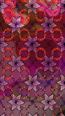 Yumuşak, bahar çiçekleri mor renklerde. Yaprak ve çiçeklerin suluboya resimleri, mor renkte çizimler. Raster illüstrasyonu.