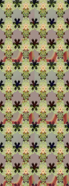 Tarafsız ve gri renklerde bahar çiçekleri. Çiçekli yumuşak bir eskiz şekli. Raster illüstrasyonu. Raster çiçekleri klasik tarzda resmedilir..