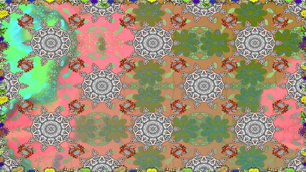 Parlak çiçekli kolaj çiçekleri gri ve yeşil. Çiçekli zambaklar kusursuz bir arka plan. Çiçek tasarımı için inanılmaz kolaj cennet tarzı..