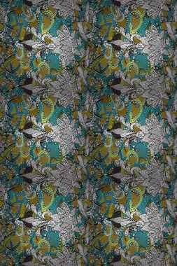 Çiçekli karalama şeklinde Raster çiçek deseni. Nazik, narin çiçek arkaplanı. Hoş renklerde çiçekler.