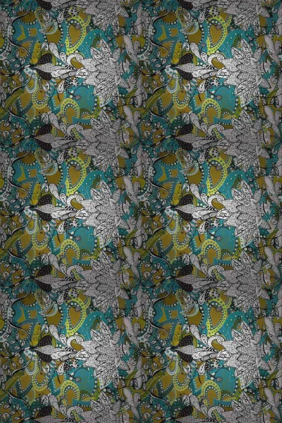 Çiçekli karalama şeklinde Raster çiçek deseni. Nazik, narin çiçek arkaplanı. Hoş renklerde çiçekler.