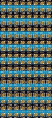 Barok tarzında kusursuz bir doğulu süsü. Geleneksel altın desenli mavi ve siyah renkler üzerinde altın elementlerle.