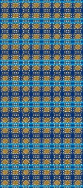 Anti-stres için soyut örnek sayfası. Kahverengi ve mavi renklerde. Raster illüstrasyonu.