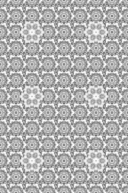 Yaprakları ile dikişsiz desen. Tekstil için şekil. Poster veya kapak için arka plan. Davet ve kartpostal tasarımı için dekoratif çiçek elemanları. Sevimli zarif çiçekler Raster illüstrasyon.