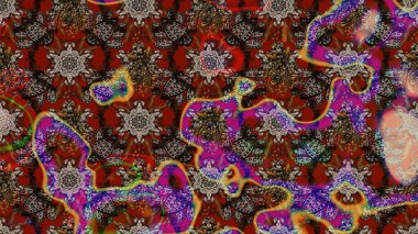 Kahverengi, kırmızı ve gri renklerde. Anti-stres için soyut örnek sayfası. Raster illüstrasyonu.