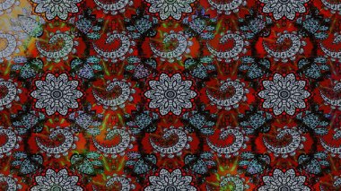 Raster illüstrasyonu. Küçük çaplı çiçeklerdeki basit şirin desenler. Tekstil veya kitap kapakları, imalat, duvar kağıtları, baskı, hediye paketi ve yapıştırma kitabı için çiçek eskiz geçmişi.