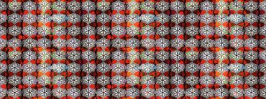 Raster çiçek desenli çiçek deseni, yapraklar, dekoratif elementler, sıçrama, lekeler, el çizimi kontur çizgileri ve Doodle çizim stili, grafik raster çizim çizimi.