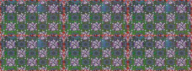 Tişörtsüz arka plan deseni. Tropik çiçekler. Yeşil ve gri renkte çiçekler.