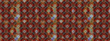 Raster illüstrasyonundaki çiçek desenli çizim. Kahverengi renkte çiçekler.