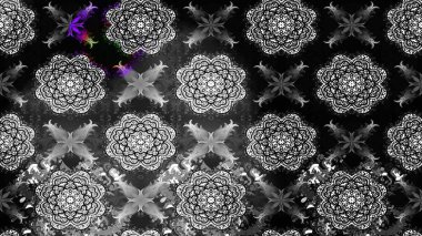 Raster illüstrasyonundaki çiçek desenli çizim. Düz Çiçek Elementleri Tasarımı. Renkli Bahar Teması eskiz kalıbı. Süslü kumaş deseni.