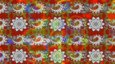 Şatafatlı bahar bahçesi dokusu. Raster illüstrasyonu. Çiçek deseni. Çiçek çizimi arkaplanı.