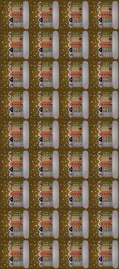 Kartpostallar, duvar kağıtları ya da tatil tasarımı için dekoratif, pürüzsüz desen. Şenlikli konfeti geçmişi olan eski Avrupa konak evlerinin renkli bir çizimi.