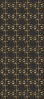 Gri ve kahverengi renkleri altın elemanları ile sorunsuz vintage desen. Noel, kar tanesi, yeni yıl 2019.