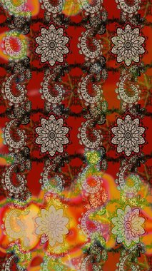 Çizim çiçek deseni duvar kağıdı, web sitesi arka planı, ambalaj kağıdı, davetiye, broşür, afiş veya web sitesi için kullanılabilir. El çizimi Raster çizimi. Karalama elementleri.