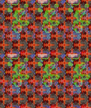 Renkli Yaz Temalı eskiz kalıbı. Sevimli çiçek raster deseni. Düz Çiçek Elementleri Tasarımı. Kahverengi renkte çiçekler.