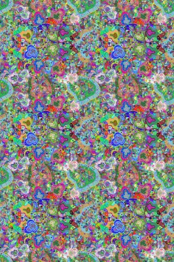 Düz Çiçek Elementleri Tasarımı. Kusursuz desenli, modaya uygun kumaş deseni. Renkli Bahar Temalı Kusursuz Arkaplan. Şirin çiçek elementleri..