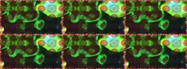 Flowers on gray and green colors. Cute flower raster pattern. Flat Flower Elements Design. Colour Summer Theme seamless pattern Background.