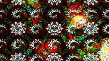 Manzaralı çiçek deseni. Üst manzara, yumuşak siyah ve kahverengi renk. Sevgililer günü ve tebrik kartı konsepti için şık bir davetiye. Çiçek kompozisyonu, el boyası, hassas şablon..