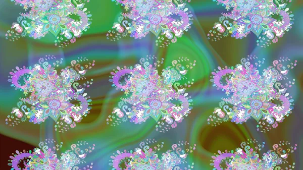 Raster Güzel kumaş deseni. Çiçek arkaplan ile soyut zarafet çizim deseni.