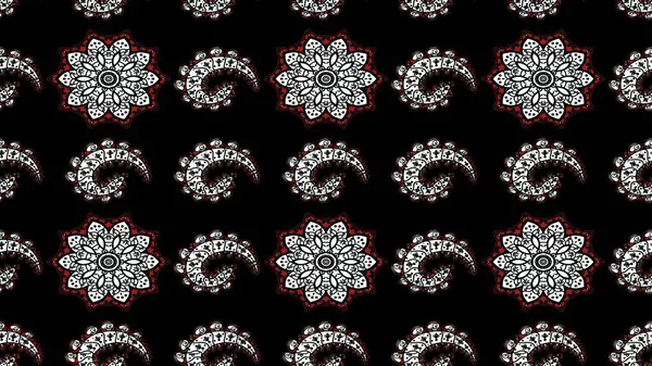 Şirin çiçek elementleri. Raster illüstrasyonu. Taslak desenli, modaya uygun kumaş deseni. Renkli Bahar Teması eskiz kalıbı. Düz Çiçek Elementleri Tasarımı.