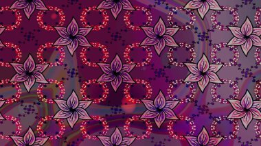 Raster güzel kumaş deseni çiziyor. Düz Çiçek Elementleri Tasarımı. Çiçek deseni. Renkli Bahar Teması çizim şablonu.