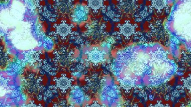 Raster illüstrasyonu. Şatafatlı bahar bahçesi dokusu. Çiçek deseni. Çiçek çizimi arkaplanı.