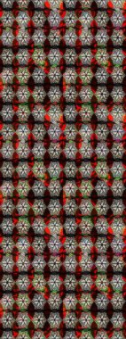 Çiçekli karalama şeklinde Raster çiçek deseni. Yumuşak, bahar çiçekli arka plan. Siyah ve kahverengi renkte çiçekler.