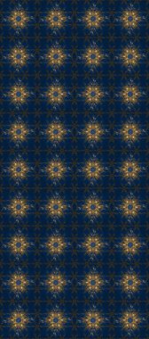 Klasik raster altın desenli. Çiçek süsü kumaş deseni, cam, çiçek desenli metal sarı, mavi ve kahverengi altın elementli..