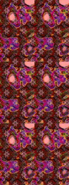 Çocuk stili. Çiçekli eskiz arkaplanı. Renkli Bahar Teması eskiz kalıbı. Düz Çiçek Elementleri Tasarımı.