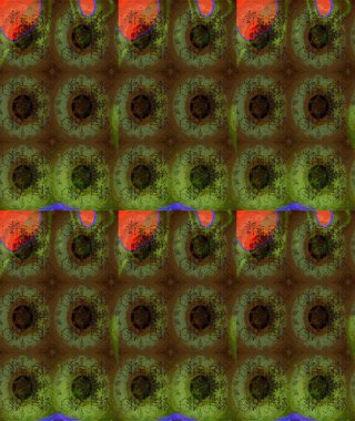 Raster illüstrasyonu. Çiçek arkaplan. Çiçekli tebrik kartı. Suluboya çiçek buketi. Yeşil renklerde. Doğum günü kartı ya da düğün davetiyesi.